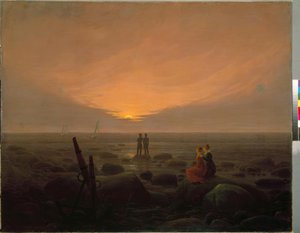 Lever de lune sur la mer