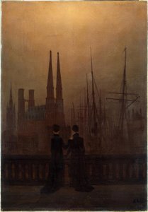 Port nocturne - Caspar David Friedrich