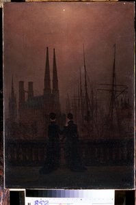 Soir au port ou les sœurs - Caspar David Friedrich
