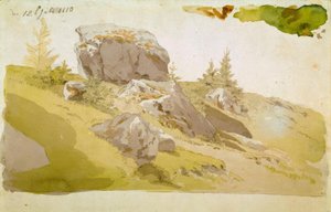 Prairie avec rochers dans les Monts des Géants - Caspar David Friedrich