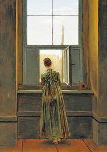 Femme à la fenêtre - Caspar David Friedrich