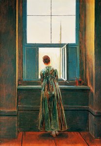 Femme à la fenêtre, par Caspar David Friedrich (1774-1840)