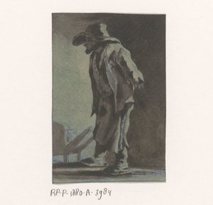 Vagabond avec une brouette