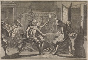 Albrecht von Wallenstein, duc de Friedland, assassiné par ses propres soldats, 1634 - Caspar Luyken (attributed to)