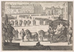 Couronnement de Christina, reine de Suède à Stockholm, 1650 - Caspar Luyken (attributed to)