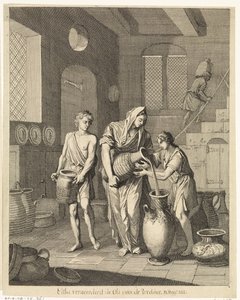 Élisée aide une pauvre veuve - Caspar Luyken