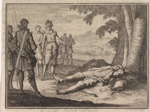 Philippe le Bon trouve un paysan ivre sous un arbre - Caspar Luyken