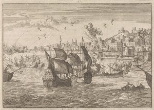 Gênes bombardée par la flotte française, 1684 - Caspar Luyken
