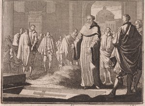 Saint Bernard contemple une tombe ouverte - Caspar Luyken
