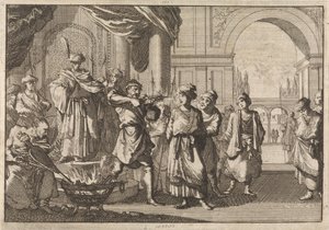 Selim IV, shah de Perse, fait aveugler son frère avec un fer rouge, 1694 - Caspar Luyken