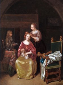 Une Dame à sa Toilette, vers 1665 - Caspar Netscher