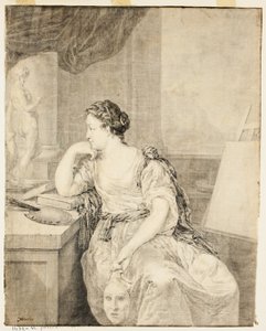 Portrait of Madame de Poullain - Caspar Netscher