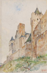 Remparts de Carcassonne, France, 1913