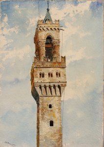 Tour du Palazzo Vecchio, Florence, Italie, 1880 - Cass Gilbert