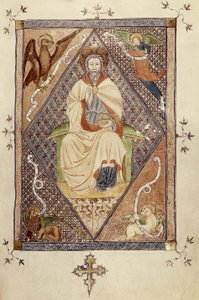 Christ en majesté (en gloire) (miniature) - Catalan School