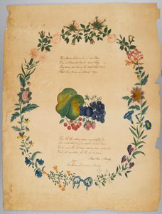 Sans titre (poème et couronne décorative)