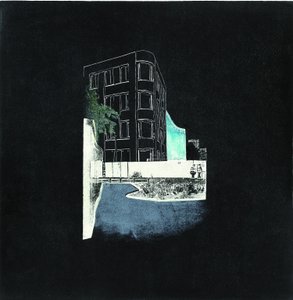Sculpture et construction pour une ville en transition, 2016 (Linocut et PCB transfer etching) - Catherine Sutcliffe-Fuller