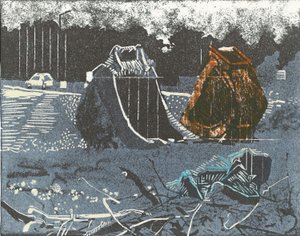 Propriété principale, 2014 (linogravure et gravure)