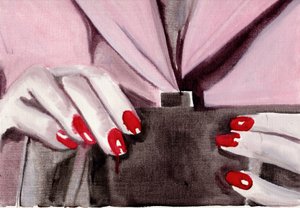 Journal de bord #46 (11.04.13 She was not detained), 2015 (huile sur papier) - Cathy Lomax