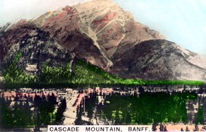 Montagne Cascade, Banff, Alberta, Canada, vers 1920