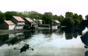 Rivière et hangar à bateaux, Burton-upon-Trent, 1926