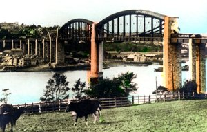 Le pont Royal Albert, Saltash, Cornouailles, 1926