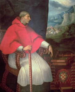 Portrait du Cardinal Francisco Ximenez de Cisneros (1437-1517) - Caxesi or Caxete Eugenio Caxes