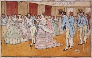 Mrs Barrington mène très complaisamment avec Stephen Dumpling", illustration de "Handley Cross" par Robert Smith Surtees - Cecil Charles Windsor Aldin