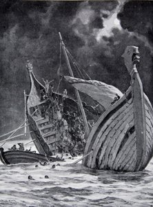 La perte du White Ship en 1120, illustration de 