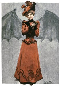 Femme déguisée en diable, vers 1900 (illustration) - Cecilio Pla Gallardo