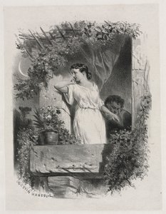 Sur le balcon, 1842 - Celestin Francois Nanteuil