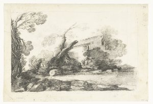 Paysage avec maison de paysan - Cesare Gennari