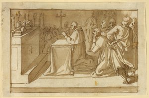 Saint Charles Borromée vénérant les reliques - Cesare Nebbia
