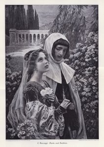 Dante et Béatrice - Cesare Saccaggi