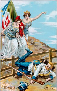 Première Guerre mondiale : affiche représentant une allégorie de l
