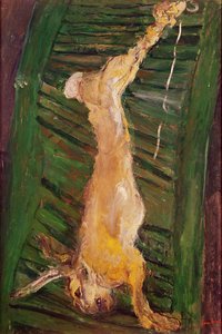 Lièvre sur un volet vert, c.1924-25 - Chaim Soutine
