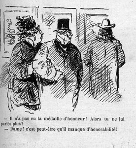 Caricature sur la reconnaissance des peintres du Salon de 1879