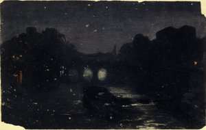 Effet de nuit sur les bords de la Seine, ca. 1870 - Charles Emile Cuisin