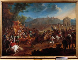Triomphe de Charles V, duc de Lorraine (1643-1690) dans sa victoire sur les Turcs - Charles Herbel