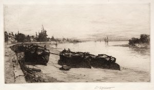Bateaux de boue sur la Tamise, 1883 - Charles Adams Platt