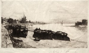 Bateaux de boue sur la Tamise, 1883 - Charles Adams Platt