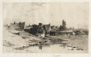 Vieilles maisons près de Bruges, 1884-1888 - Charles Adams Platt