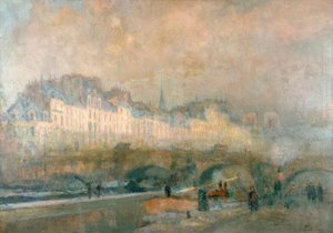 L’écluse de la monnaie en hiver, Paris