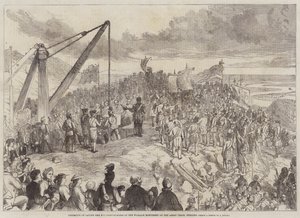 Cérémonie de pose de la première pierre du Monument Wallace sur l