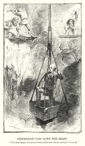 Stephenson descend dans le puits - Charles Altamont Doyle