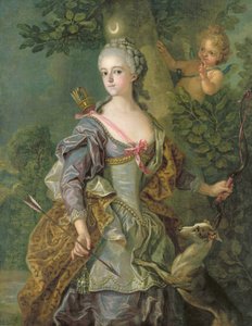 Luise Henriette Wilhelmine von Anhalt-Dessau (1750-1811) en Diane, 1765 - Charles Amedee Philippe van Loo
