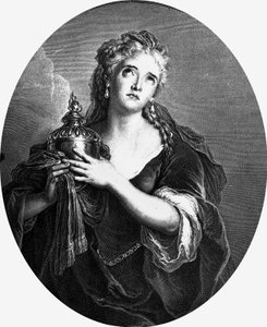 Adrienne Lecouvreur (1692-1730), actrice française dans le rôle de Cornélie dans Mort de Pompée de Pierre Corneille - Charles Antoine (after) Coypel