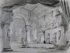 Décor de palais pour une représentation de l