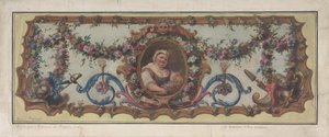 Design pour un siège de canapé en tapisserie, 1721 - Charles Antoine Coypel