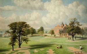 Aston Hall depuis le parc, 1891 - Charles Ashmore